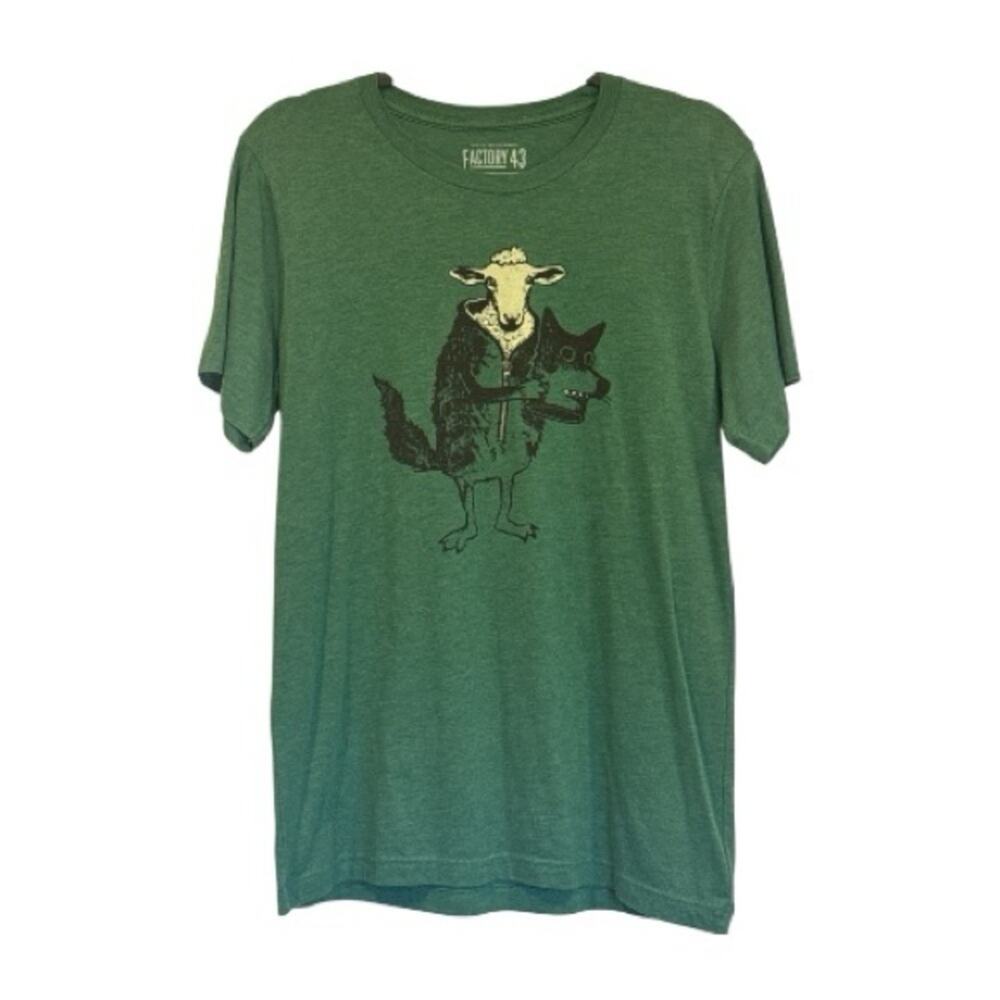 Factory 43 Sheep In Wolf's Clothing Funny Graphic T-Shirt Tee Medium